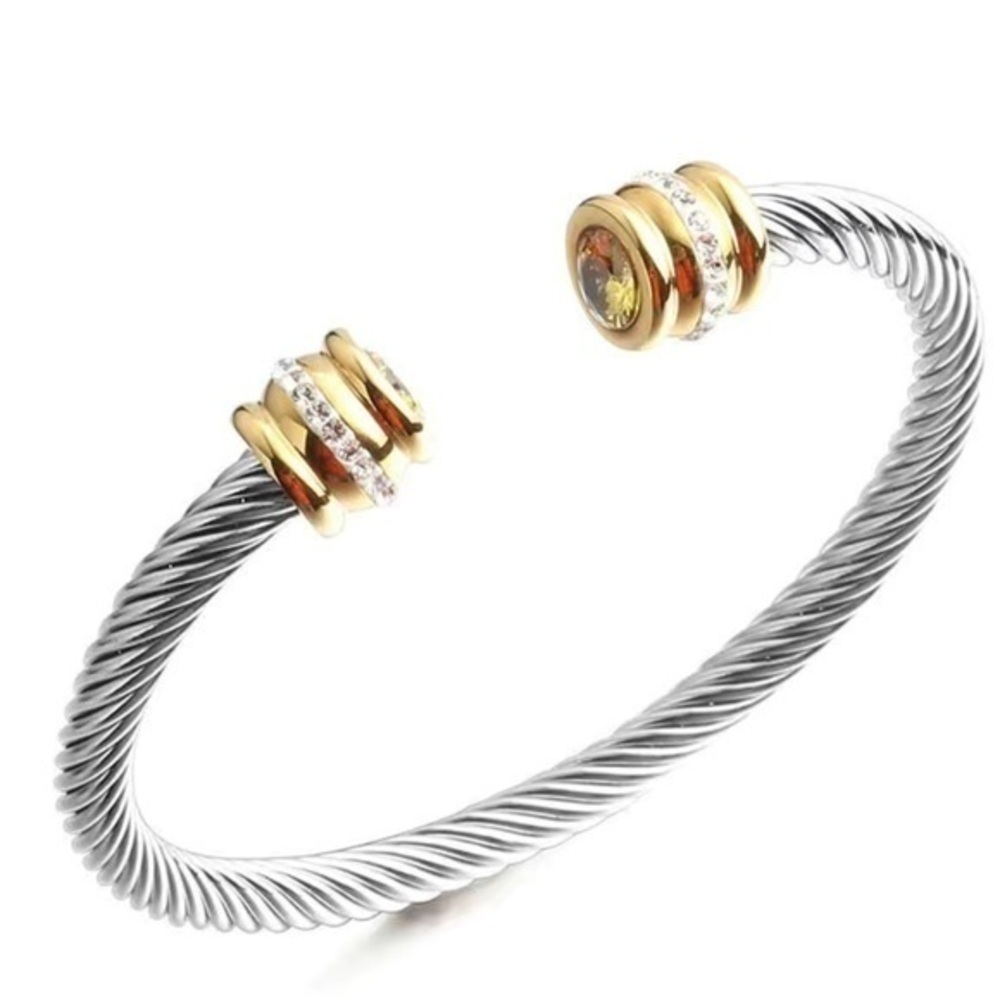 COPY - Twisted cable bracelet. Pick your birthday stone or just a pretty color.